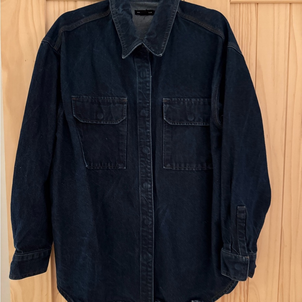 Good American Denim Button-Down Shirt